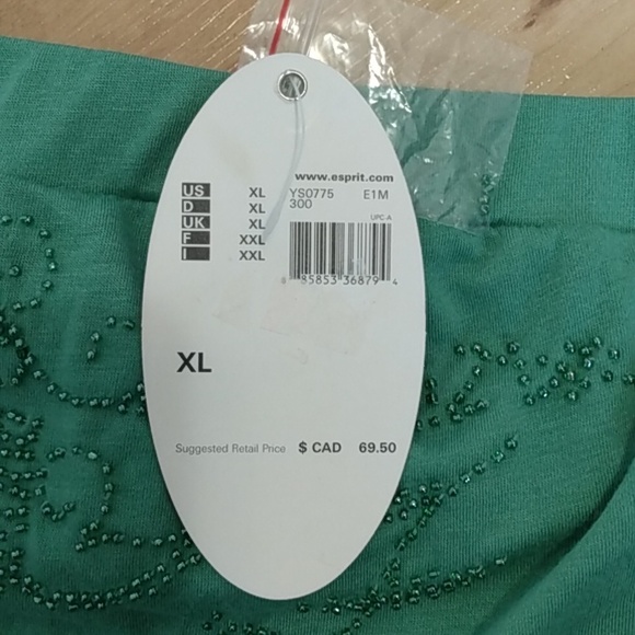 ESPRIT EDC beaded Tube Top Tunic NWT XL - Picture 7 of 9